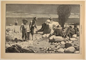 Náčrtky na mořské straně – škeble od Winslow Homer