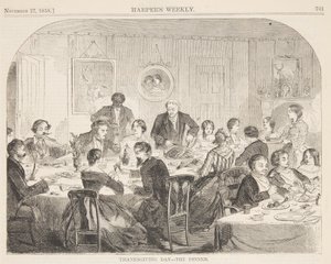 Den díkůvzdání – večeře od Winslow Homer