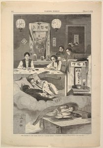 Číňané v New Yorku – scéna v klubovně Baxter Street od Winslow Homer