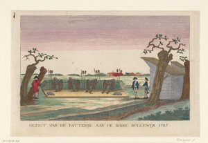 Baterie v Binnen Bullewijk, 1787 Pohled na baterii v Binne Bullewijk 1787 (titul na objektu) Baterie kolem Amsterdamu v roce 1787 (německé kopie) (název série) od anonymous (attributed to)