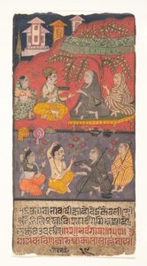 Shalibhadra Performing Austerities: Folio z rukopisu Šalibhadry od anonymous 