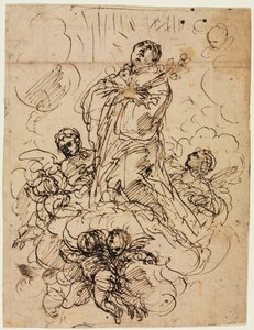 Apoteóza světce od attributed to Antonio Domenico Gabbiani