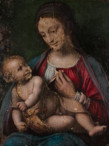 Panna a dítě od attributed to Bernardino Luini