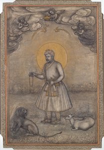 Portrét starého Akbara od attributed to Govardhan