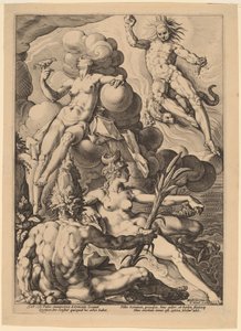 Čtyři živly od attributed to Jacob Matham, after Hendrick Goltzius