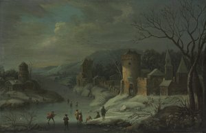 Zimní krajina od attributed to Jan Griffier