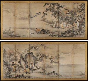 Čtyři úspěchy od attributed to Kano Shōei