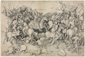 Bitva svatého Jakuba Většího u Clavija od attributed to Martin Schongauer