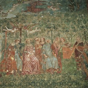 Dvorní dámy na koncertě pod širým nebem od attributed to Master of the Triumph of Death