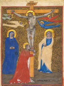 Jeden list z misálu: Ukřižování od attributed to Nicolò da Bologna