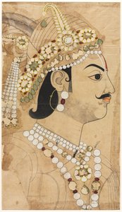 Portrét Maharaja Pratap Singh (1764-1803) od attributed to Sahib Ram