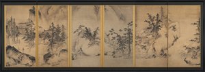 Zimní a jarní krajina od attributed to Tenshō Shūbun