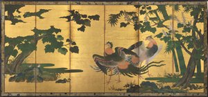 Phoenixes a Paulownia od attributed to Tosa Mitsuyoshi