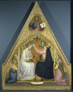Korunovace Panny Marie (tempera a plátkové zlato na panelu) od c.1370 1425 Lorenzo Monaco