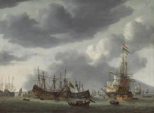 Scéna z přístavu Amsterdam