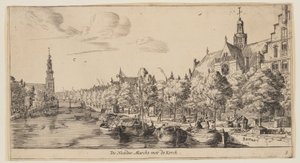 Loď Noorder Marckt s lodí Kerck z Pohledů na Amsterdam