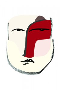 Abstrakt: Červená tvář od cartissi
