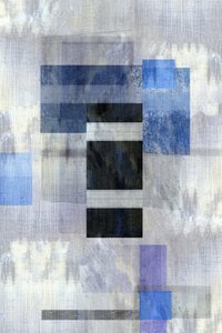 Modré geometrické vrstvy od cartissi