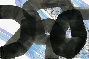 Dynamická modrošedá abstrakce od cartissi