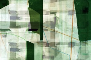 Zelené geometrické vrstvy od cartissi
