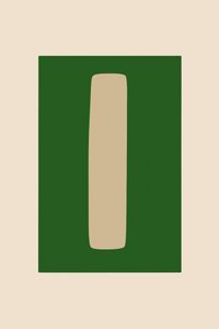 Minimalistický zelený tvar od cartissi