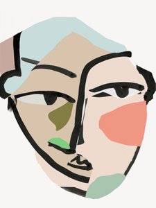Moderní abstraktní portrét od cartissi