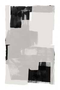 Monochromatická geometrie tahů štětcem od cartissi