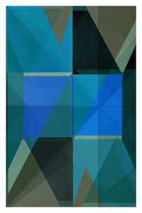 Živé geometrické modré odstíny od cartissi