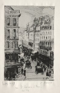 Rue Saint-Lazare, Paříž od copy after Augustin Pajou