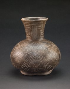 Nádoba s řezanými motivy, cca 1400-1600 (keramika) od culture Mississippian