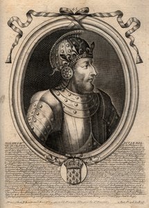 Portrét Filipa IV. Bela (1268 - 1314), francouzského krále - Filip IV. Sličný (1268-1314) Francouzský král - rytina z 