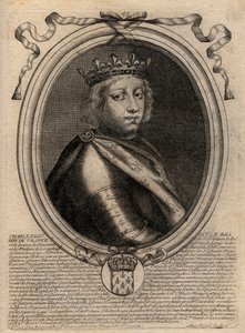 Portrét Karla IV. Bela (1294 - 1328), francouzského krále - Karel IV. 