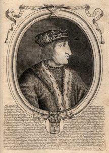 Portrét Karla VI. (1368-1422), francouzského krále - KARLES VI. (1368-1422) francouzský král