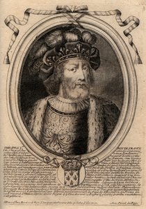 Portrét Filipa I. (1060 - 1108), francouzského krále - Filipa I. (1053-1108) francouzského krále - rytina z 