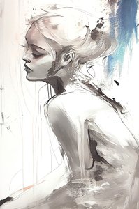 Whispers of Modern Romanticism, beautiful girl, Wall Art | Obrazy na plátně