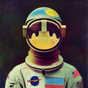 abstraktní malba astronautů ve vesmíru, online Printable Art