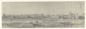 Pohled na Kampen, 1672 Fotografie kreseb francouzské invaze do Nizozemska v roce 1672 od Adama Franse van der Meulena dochované v Manufacture des Gobelins (název série)