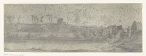 Pohled na Maastricht, 1672 Fotografie kreseb francouzské invaze do Nizozemska v roce 1672 od Adama Franse van der Meulena dochované v Manufacture des Gobelins (název série)