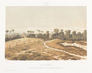 Pohled na synagogu a hřbitov z Cordonpadu Pohledy z nizozemské Západní Indie (název série) od jonkheer Jacob Eduard van Heemskerck