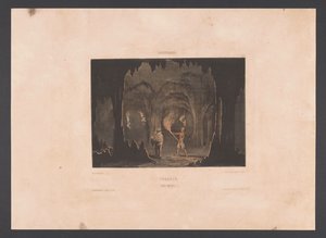 Jeskyně Hato Curacao. Cave of Hato (název na objektu) Západní Indie (název série na objektu) Pohledy z nizozemské Západní Indie (název série) od jonkheer Jacob Eduard van Heemskerck