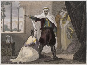 Únos krásné Zhoraydy, ilustrace z knihy P. Christiana Histoire des pirates et corsaires de lOcean et de la Mediterranee, 1842-52. od or Ciappori Puche, Claudius Joseph Ciappori