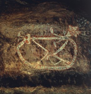 Domorodá mytologie (skalní malba) od Theodore Charles Ange Coquelin