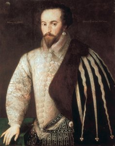 Portrét sira Waltera Raleigha (1554 - 1618). Obraz připisovaný Federico Zuccaro (nebo Zuccari) (1549 - 1609). 1588. Londýn, National Portrait Gallery. od or Zuccaro Federico Zuccari