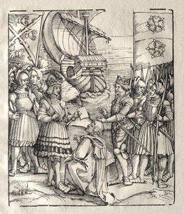 Maxmilián uzavírá mír s Jindřichem VII od possibly by Peter Flötner