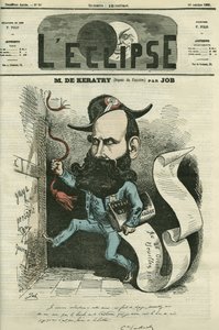 Cartoon Emile Keratry (1832-1904), francouzský politik. Obálka „“L