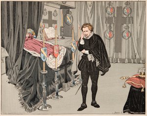 Ilustrace převzatá z knihy „Le bon roy Henri“, kterou ilustroval Jacques Marie Gaston Onfray de Breville dit JOB (1858-1931): Dne 9. června od pseudonym for Onfray de Breville Jacques Job