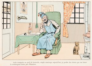 Jacques Marie Gaston Onfroy de Breville dit JOB (1858-1931) - Psaní vzpomínek poloviční bilance, soukromá sbírka od pseudonym for Onfray de Breville Jacques Job