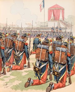 Jacques Marie Gaston Onfroy de Breville dit JOB (1858-1931) - mše konaná v táboře Chalon za Napoleona III. (také tábor Mourmelon), soukromá sbírka od pseudonym for Onfray de Breville Jacques Job