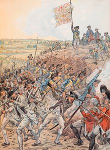 Jacques Marie Gaston Onfroy de Breville dit JOB (1858-1931) - Francouzi během bitvy o Yorktown v říjnu 1781 během války za nezávislost, soukromá sbírka od pseudonym for Onfray de Breville Jacques Job