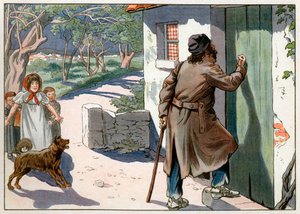 Joachim Murat (1767-1815), dechu král Neapole, putoval v Provence po svém útěku z Neapole v roce 1815. Rytina Jacques Marie Gaston Onfray de Breville dit Job (1858-1931) od pseudonym for Onfray de Breville Jacques Job